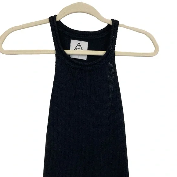 UNIF BLACK KNIT CUT OUT BACK DRESS, MEDIUM - Picture 4 of 7